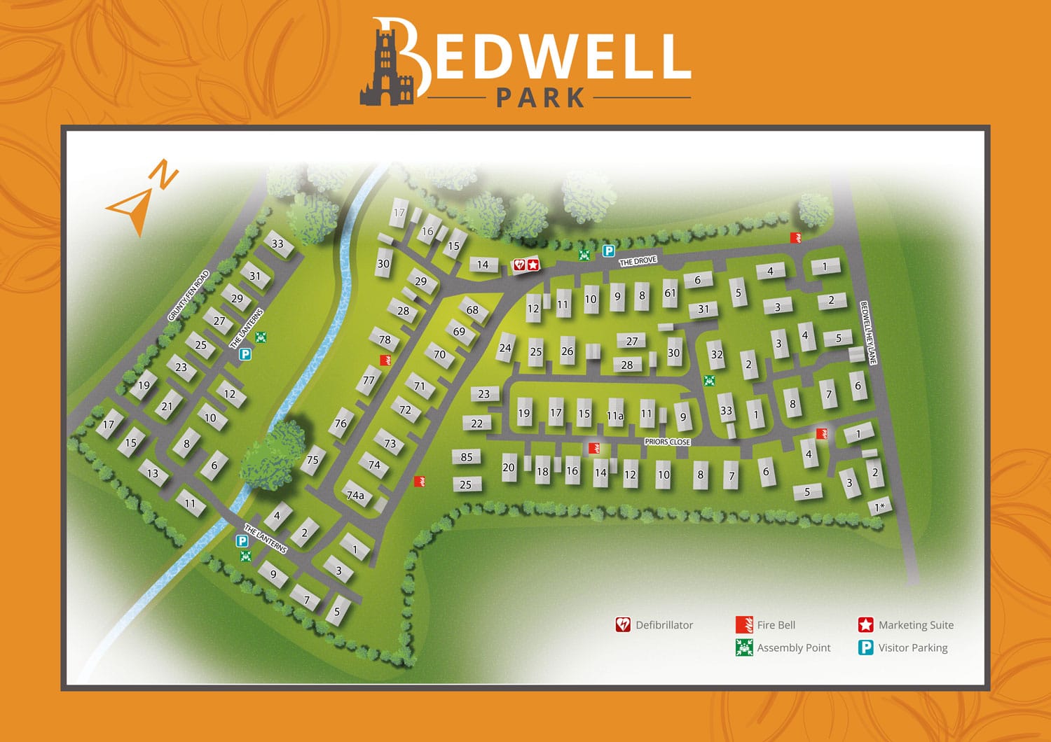 Bedwell Park map