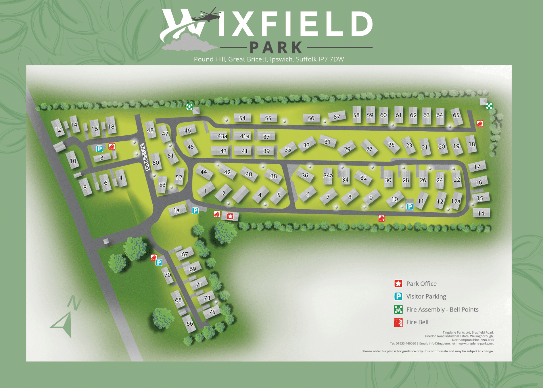 Wixfield Park map