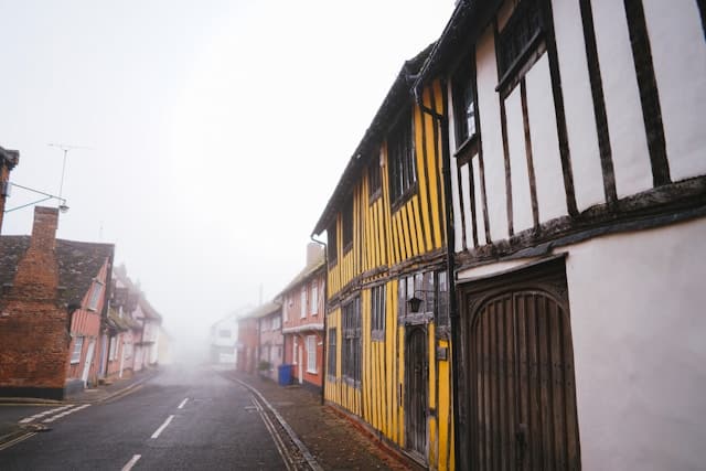 Medieval buildings in Lavenham Suffolk